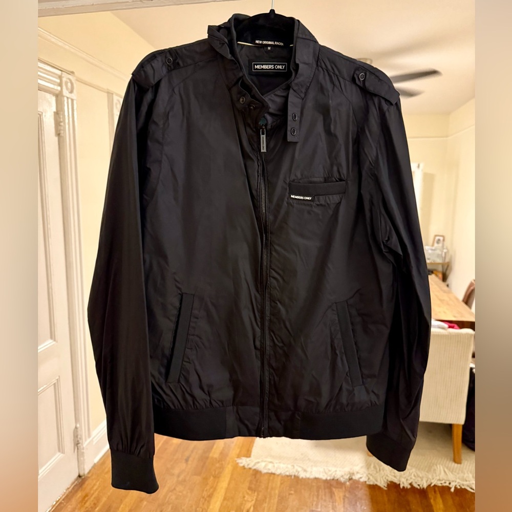 Vintage Members Only Black Windbreaker